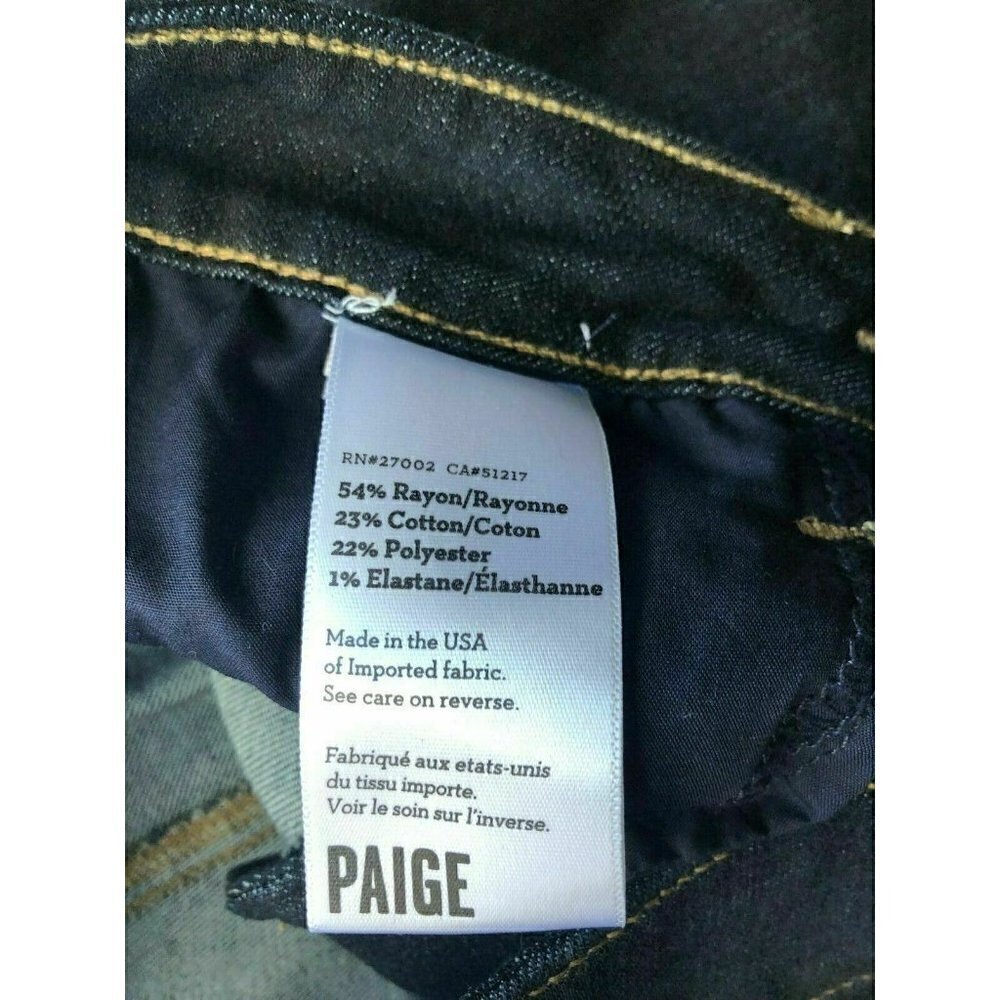 Paige Womens Dark Wash Slim Skinny Jeans 27 - Picture 3 of 11